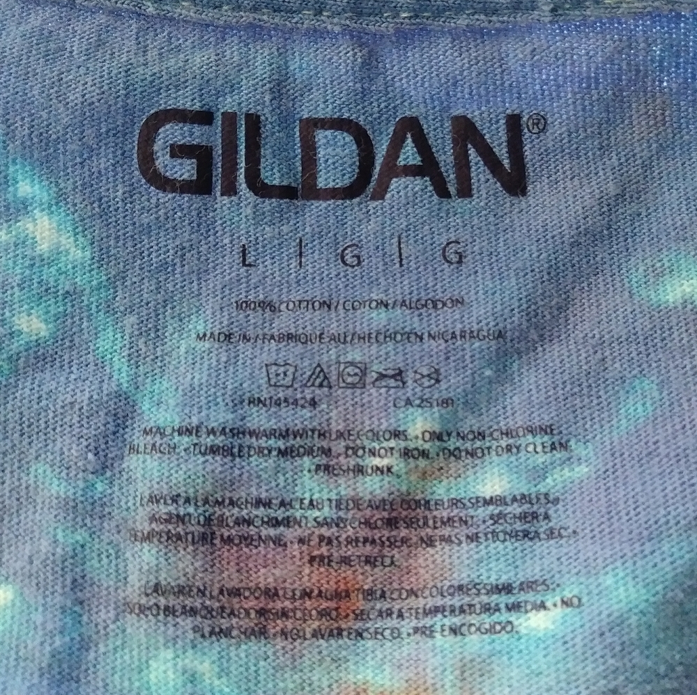 Gildan Tye Dye Men's Short Sleeve T-Shirt Size L - Picture 7 of 7